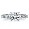 Cushion Cut Sterling Silver Engagement Ring - 2.5 CT Center Stone
