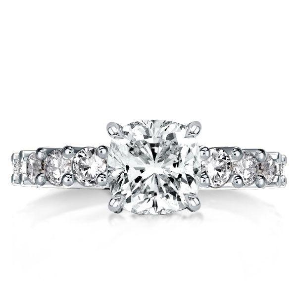 Cushion Cut Sterling Silver Engagement Ring - 2.5 CT Center Stone