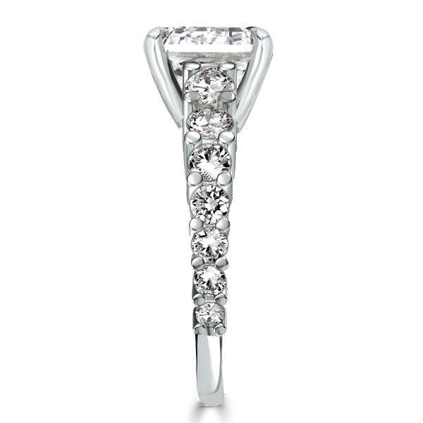 Cushion Cut Sterling Silver Engagement Ring - 2.5 CT Center Stone