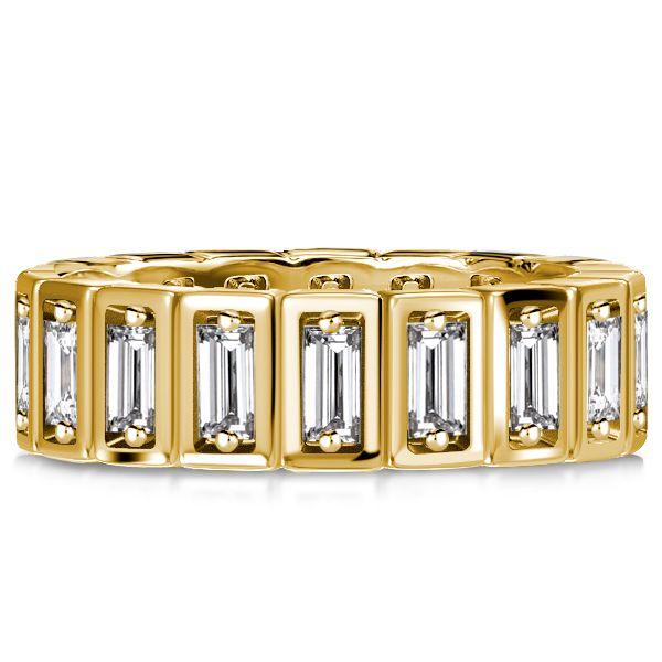 White Sapphire Baguette Eternity Band Ring - Sterling Silver (Available in Gold & Rose Gold)