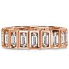 White Sapphire Baguette Eternity Band Ring - Sterling Silver (Available in Gold & Rose Gold)