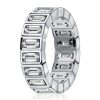 White Sapphire Baguette Eternity Band Ring - Sterling Silver (Available in Gold & Rose Gold)