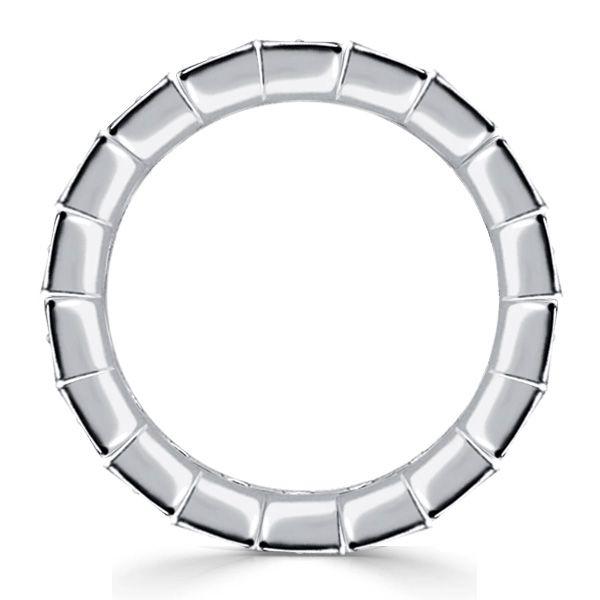 White Sapphire Baguette Eternity Band Ring - Sterling Silver (Available in Gold & Rose Gold)