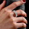 White Sapphire Baguette Eternity Band Ring - Sterling Silver (Available in Gold & Rose Gold)