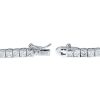 Radiant Cut Tennis Necklace in Rhodium-Plated 925 Sterling Silver