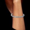 Aquamarine Pear-Shaped 925 Sterling Silver Bracelet for Weddings