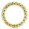 Emerald Asscher Cut Eternity Band - 18K Gold Plated Sterling Silver Wedding Ring