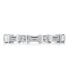 Vintage Style Sapphire Eternity Band - Sterling Silver & Created White Sapphires
