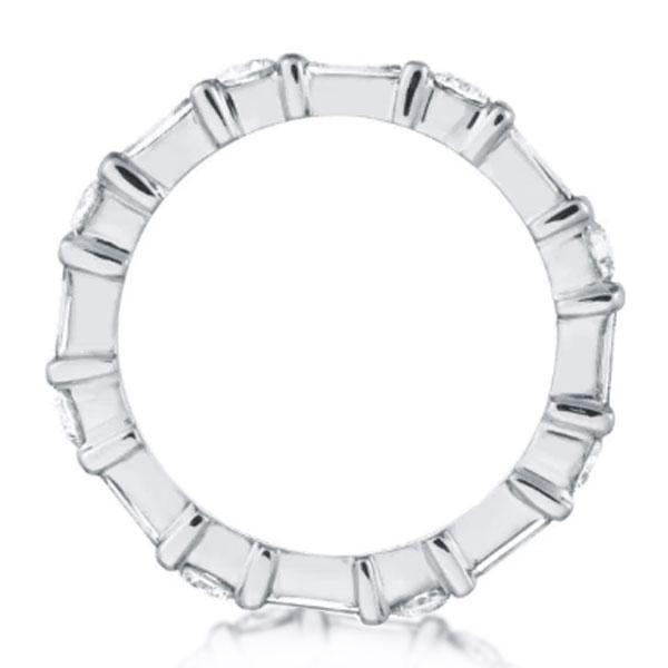 Vintage Style Sapphire Eternity Band - Sterling Silver & Created White Sapphires