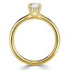 Cushion Cut Hidden Halo Engagement Ring - 1.5 CT Simulated Diamond, 18K Gold Plated Sterling Silver