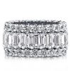 Sterling Silver Round & Baguette Cut CZ Jewelry Set - Ring & Earrings (8.25 CT. TW.)