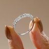 Thin Baguette Wedding Band in Rhodium-Plated Sterling Silver