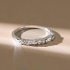 Thin Baguette Wedding Band in Rhodium-Plated Sterling Silver