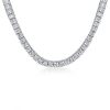 Radiant Cut Tennis Necklace - 925 Sterling Silver - On Sale