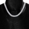 Radiant Cut Tennis Necklace - 925 Sterling Silver - On Sale