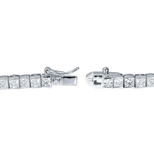 Radiant Cut Tennis Necklace - 925 Sterling Silver - On Sale