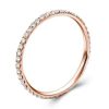 Radiant White Sapphire 3PC Wedding Set - 18K Rose Gold Plated Sterling Silver