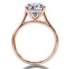 Radiant White Sapphire 3PC Wedding Set - 18K Rose Gold Plated Sterling Silver