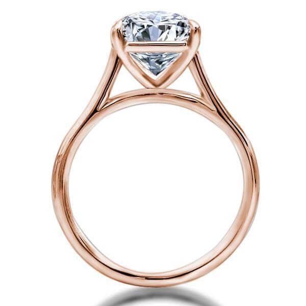 Radiant White Sapphire 3PC Wedding Set - 18K Rose Gold Plated Sterling Silver