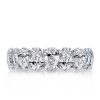 Eternity Pear Created White Sapphire Wedding Band - 925 Sterling Silver