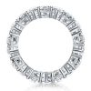 Eternity Pear Created White Sapphire Wedding Band - 925 Sterling Silver
