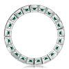 Emerald Cut Eternity Wedding Band - Sterling Silver Asscher Cut - Women's Ring