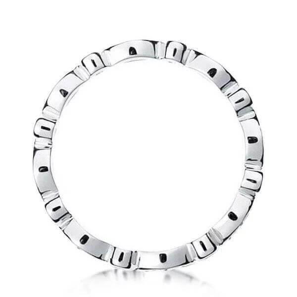 Sterling Silver Round Cut 3-Piece Wedding Ring Set - Engagement & Wedding Bands