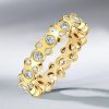 White Sapphire Eternity Band - 925 Sterling Silver Wedding Ring