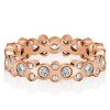 White Sapphire Eternity Band - 925 Sterling Silver Wedding Ring