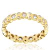 White Sapphire Eternity Band - 925 Sterling Silver Wedding Ring