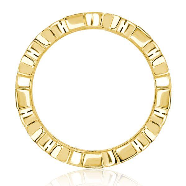 White Sapphire Eternity Band - 925 Sterling Silver Wedding Ring