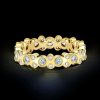 White Sapphire Eternity Band - 925 Sterling Silver Wedding Ring