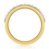 Pear & Round Cut Half Eternity Wedding Band - 18K Gold Plated Sterling Silver