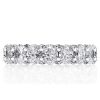 Eternity Oval Created White Sapphire Wedding Band in Sterling Silver