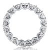 Eternity Oval Created White Sapphire Wedding Band in Sterling Silver