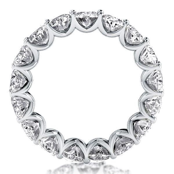 Eternity Oval Created White Sapphire Wedding Band in Sterling Silver