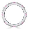 Pink Baguette Eternity Band - 925 Sterling Silver Ring
