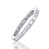 Baguette Eternity Band - Created White Sapphire, Sterling Silver Wedding Ring