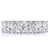 Cushion Cut U Prong Eternity Wedding Band in 925 Sterling Silver