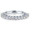 Hidden Sapphire Half Eternity Wedding Band - Sterling Silver, 1.75 CT. TW.