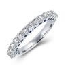 Hidden Sapphire Half Eternity Wedding Band - Sterling Silver, 1.75 CT. TW.