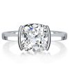 4.00 CT. Cushion Cut Solitaire Engagement Ring in Sterling Silver with Half-Bezel Setting