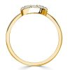 Golden Horseshoe Engagement Ring - Round Cut 0.27 CT. TW. in 18K Gold Plated Sterling Silver