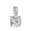 Cushion Cut White Sapphire Pendant Necklace for Women - Sterling Silver