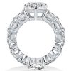 925 Sterling Silver Eternity Engagement Ring with Pear & Heart Cut Center Stones