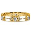 Eternity Wedding Band for Women | 0.72 CT. TW. Bezel Setting Ring in 18K Gold Plated Sterling Silver