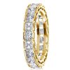 Radiant Cut Eternity Wedding Band - Bezel Set - 18K Gold Plated Sterling Silver