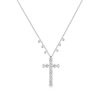 Dainty Cross Pendant Necklace in Rhodium-Plated 925 Sterling Silver