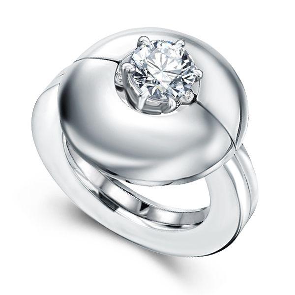 Sterling Silver Wedding Ring Set - 1.0 CT Center Stone