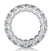Sterling Silver Eternity Wedding Band with Created White Sapphires